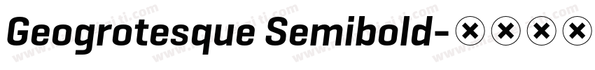 Geogrotesque Semibold字体转换